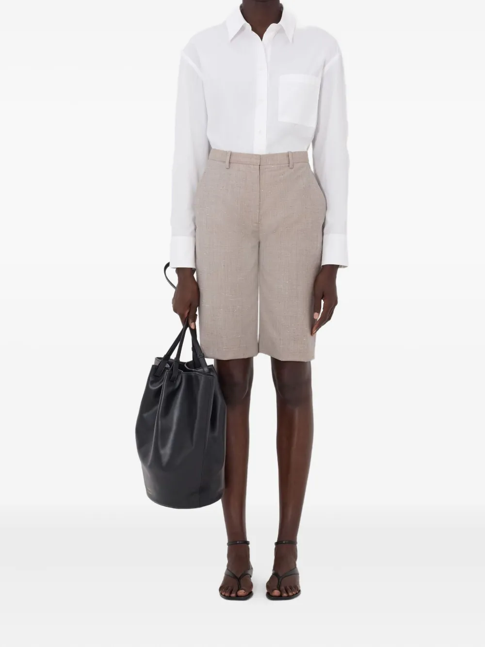  Loulou De Saison Side-pocket Knee-length Shorts - Neutrals 