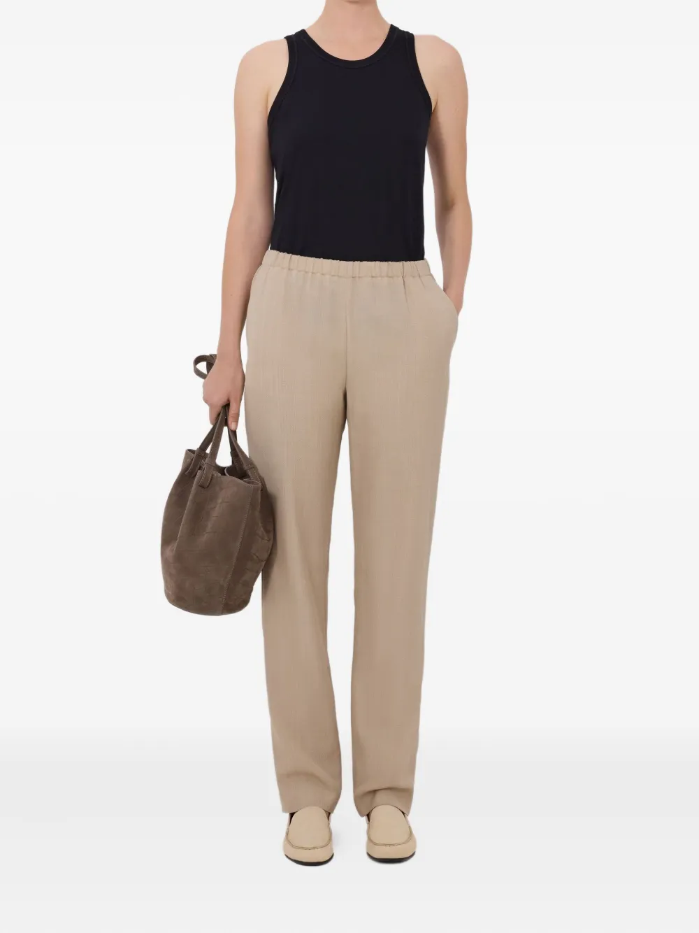  Loulou De Saison Scot Elasticated Trousers - Neutrals 