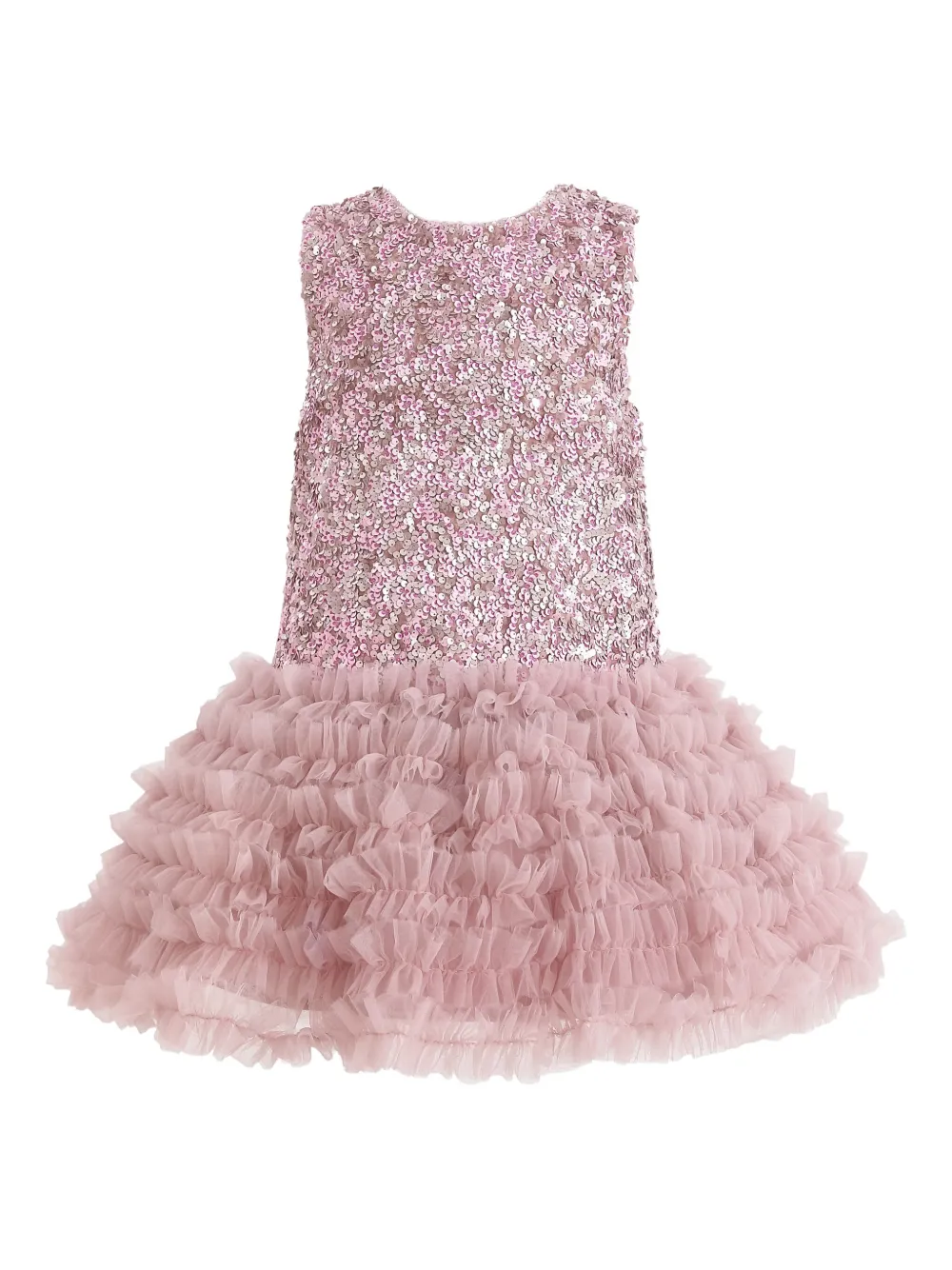 Tulleen sequin-ruffled dress | rosado | Image 1