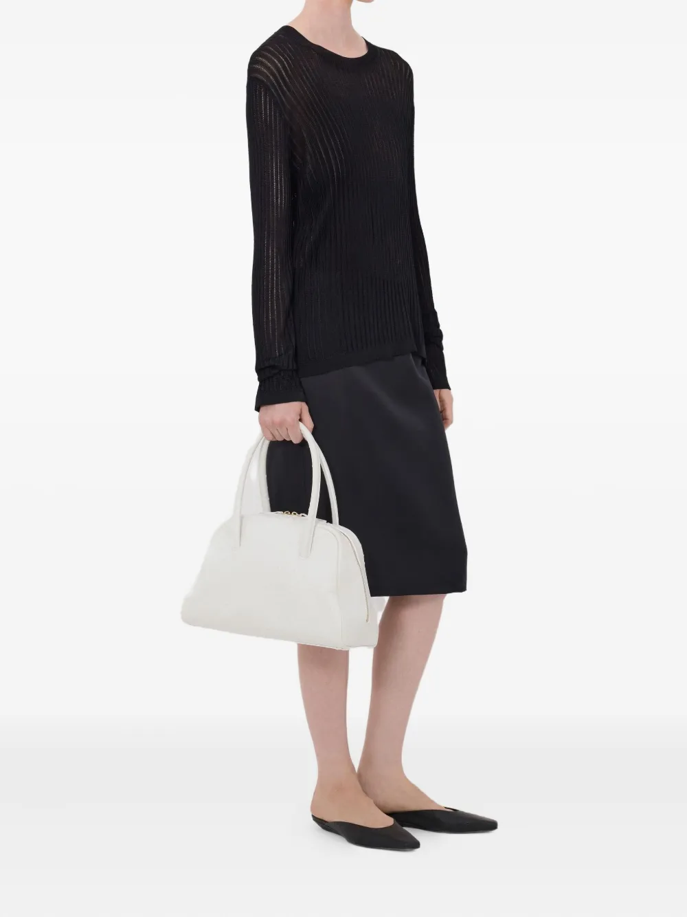 Hedora Long-Sleeve Ribbed Sweater