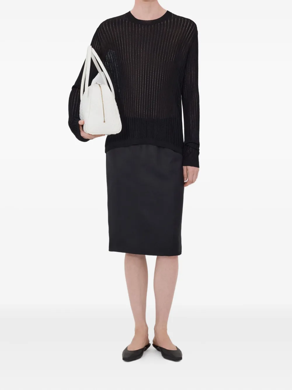 Hedora Long-Sleeve Ribbed Sweater