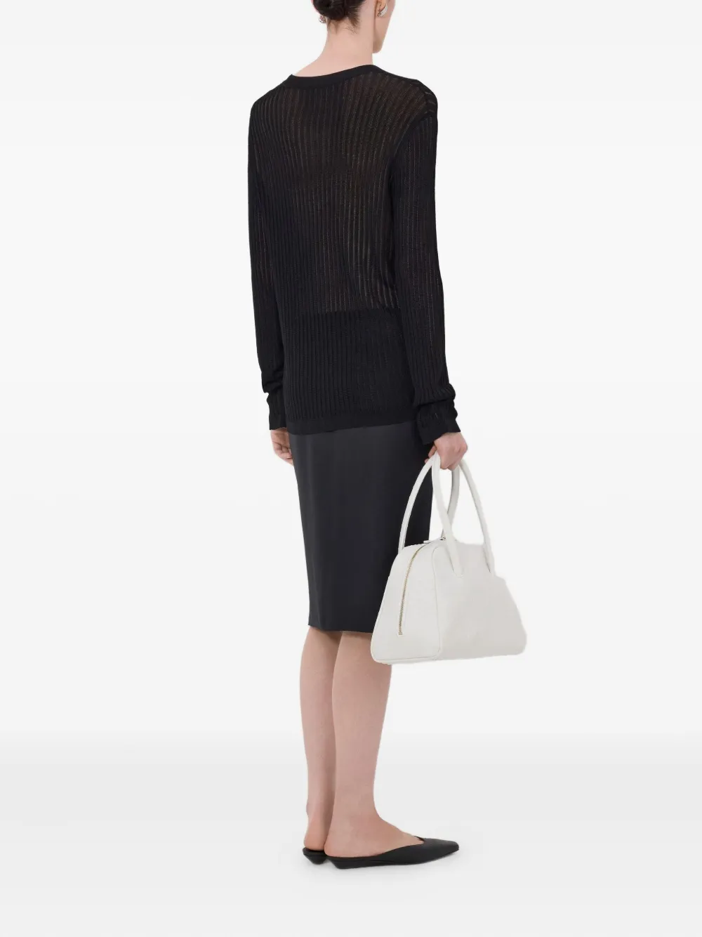 Hedora Long-Sleeve Ribbed Sweater