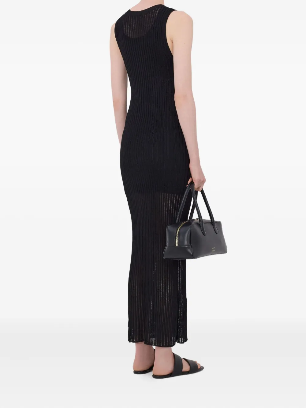 Icaria Ribbed Semi-Sheer Maxi Dress