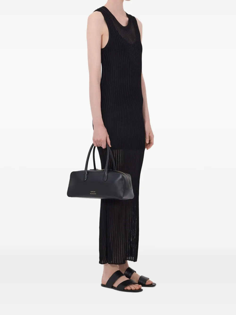 Icaria Ribbed Semi-Sheer Maxi Dress