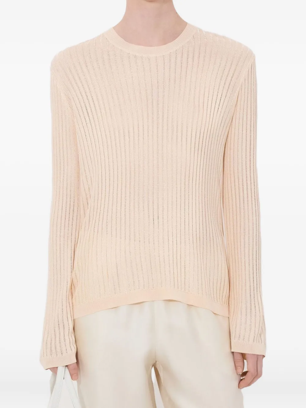 Hedora Semi-Sheer Ribbed Jumper