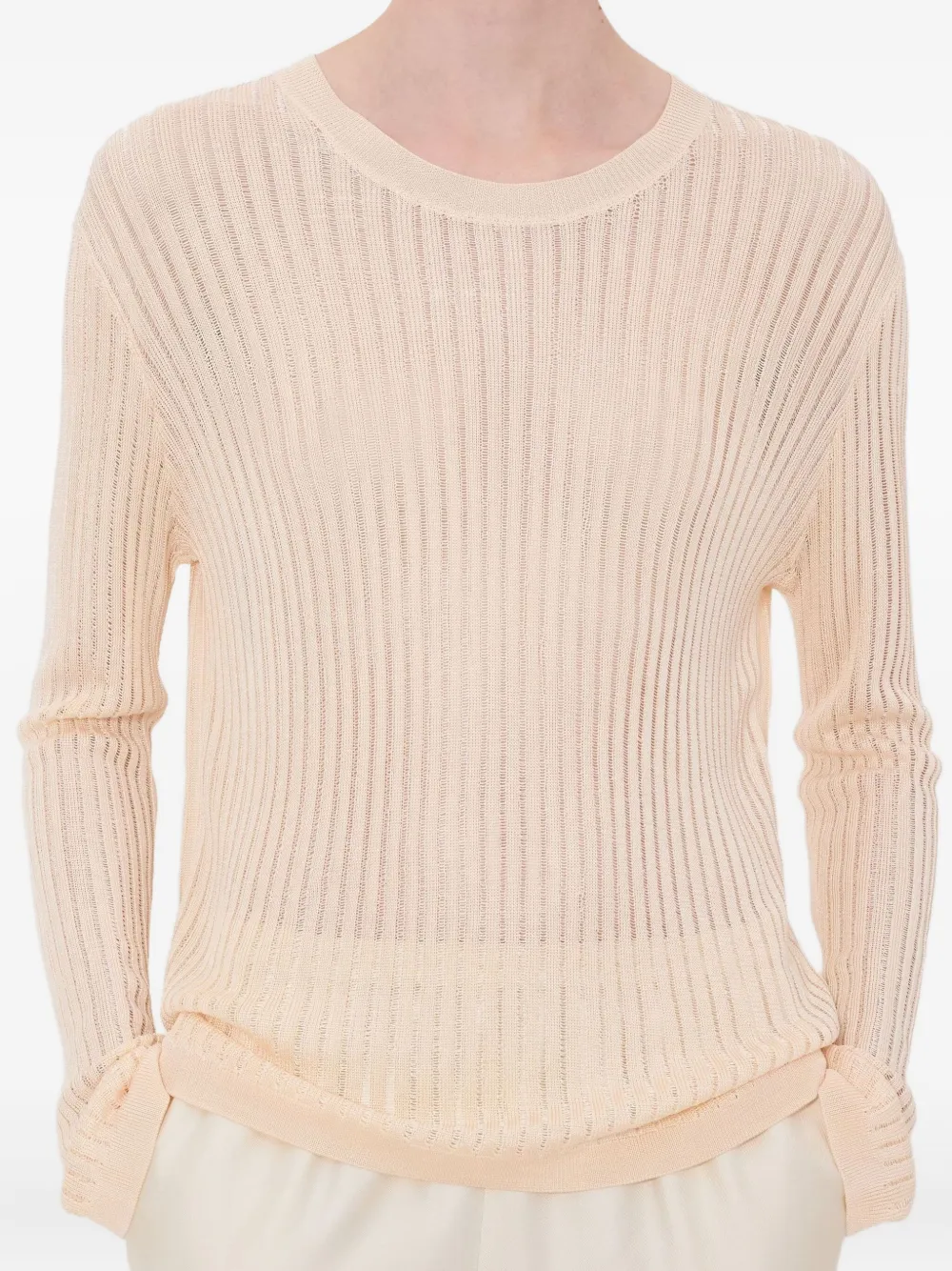 Hedora Semi-Sheer Ribbed Jumper