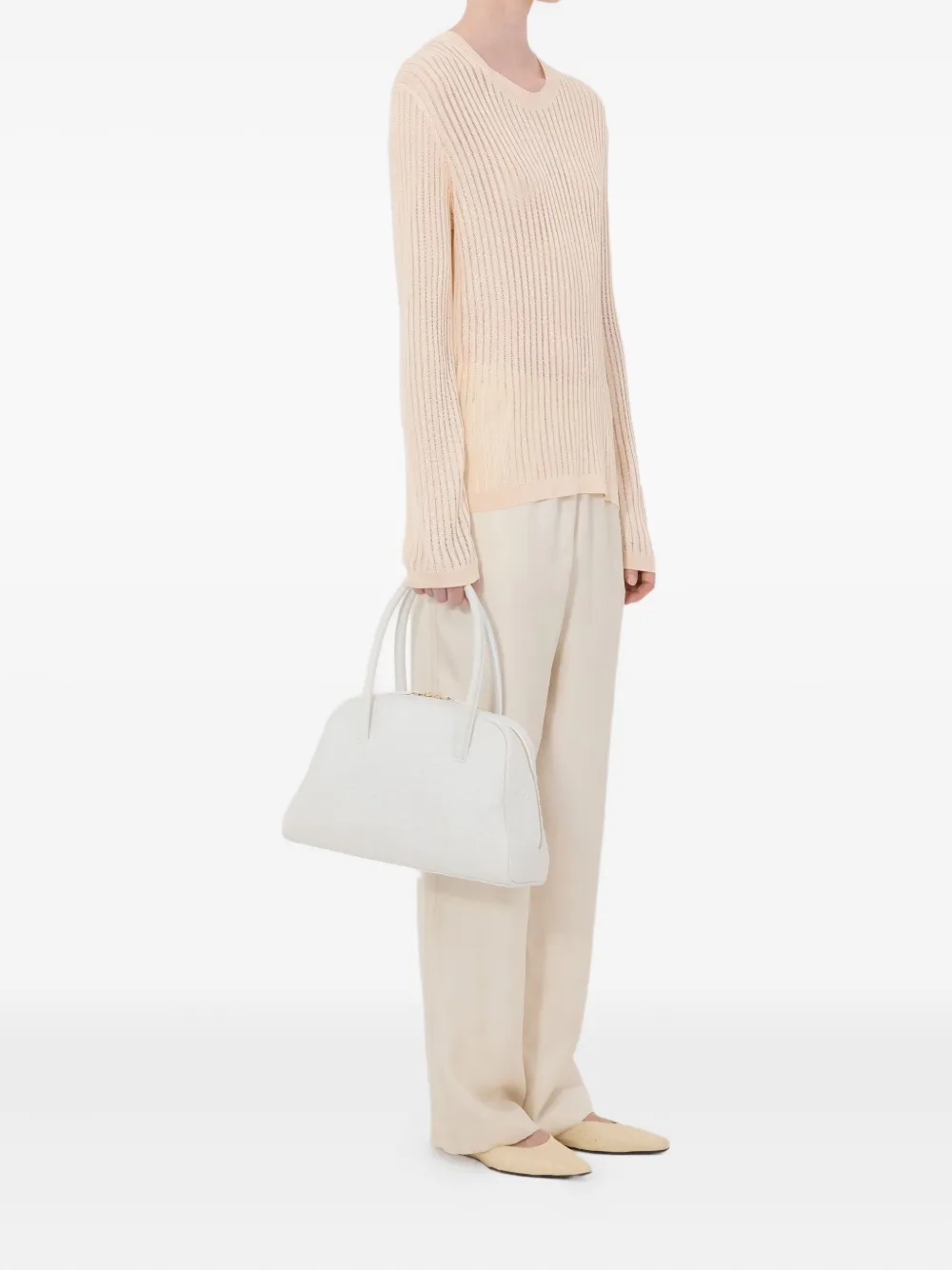 Hedora Semi-Sheer Ribbed Jumper