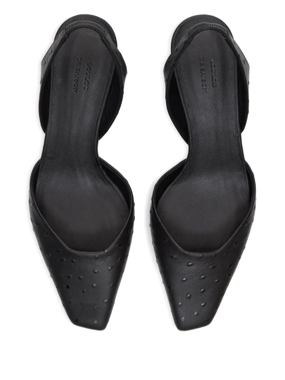 LouLou de Saison Sully pumps met vierkante neus Zwart