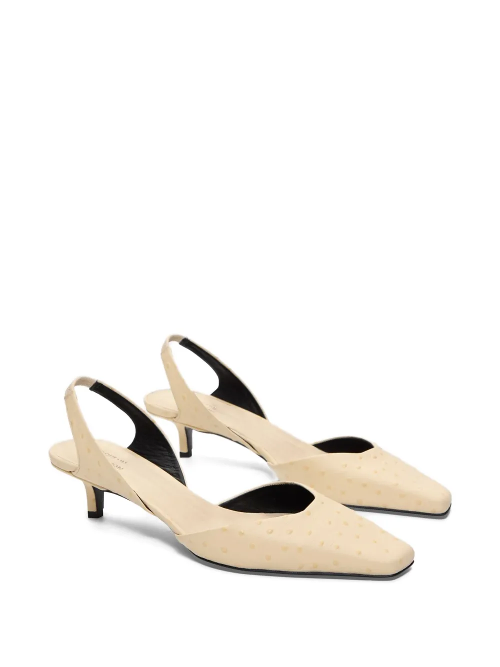 LouLou de Saison Sully slingback pumps met vierkante neus Beige