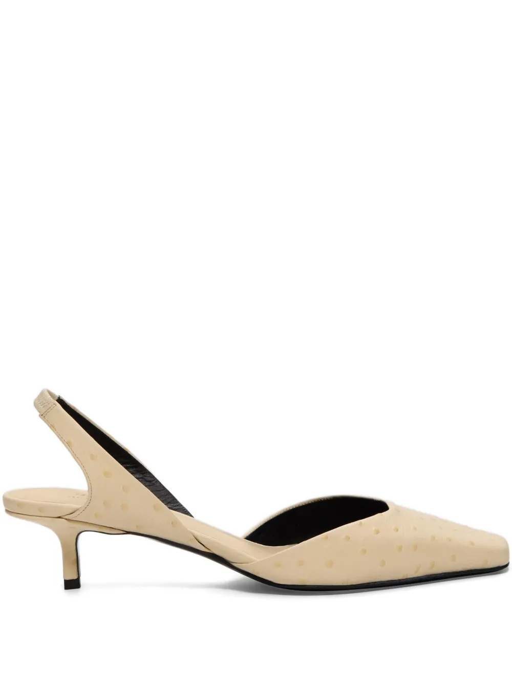 LouLou de Saison Sully slingback pumps met vierkante neus Beige
