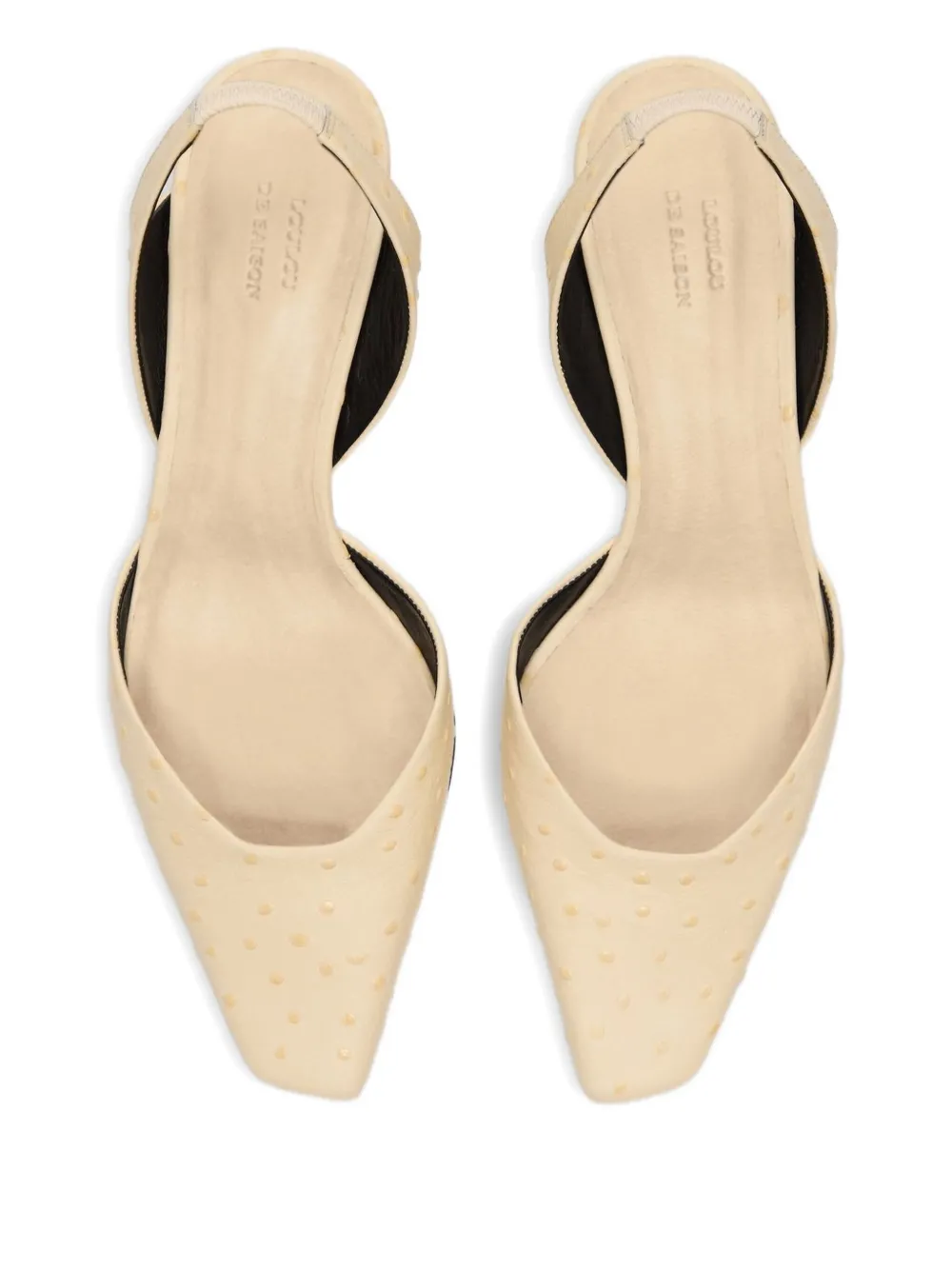 LouLou de Saison Sully slingback pumps met vierkante neus Beige