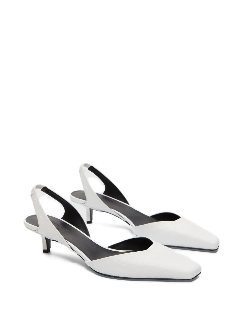 LouLou de Saison Slingback pumps met vierkante neus Wit