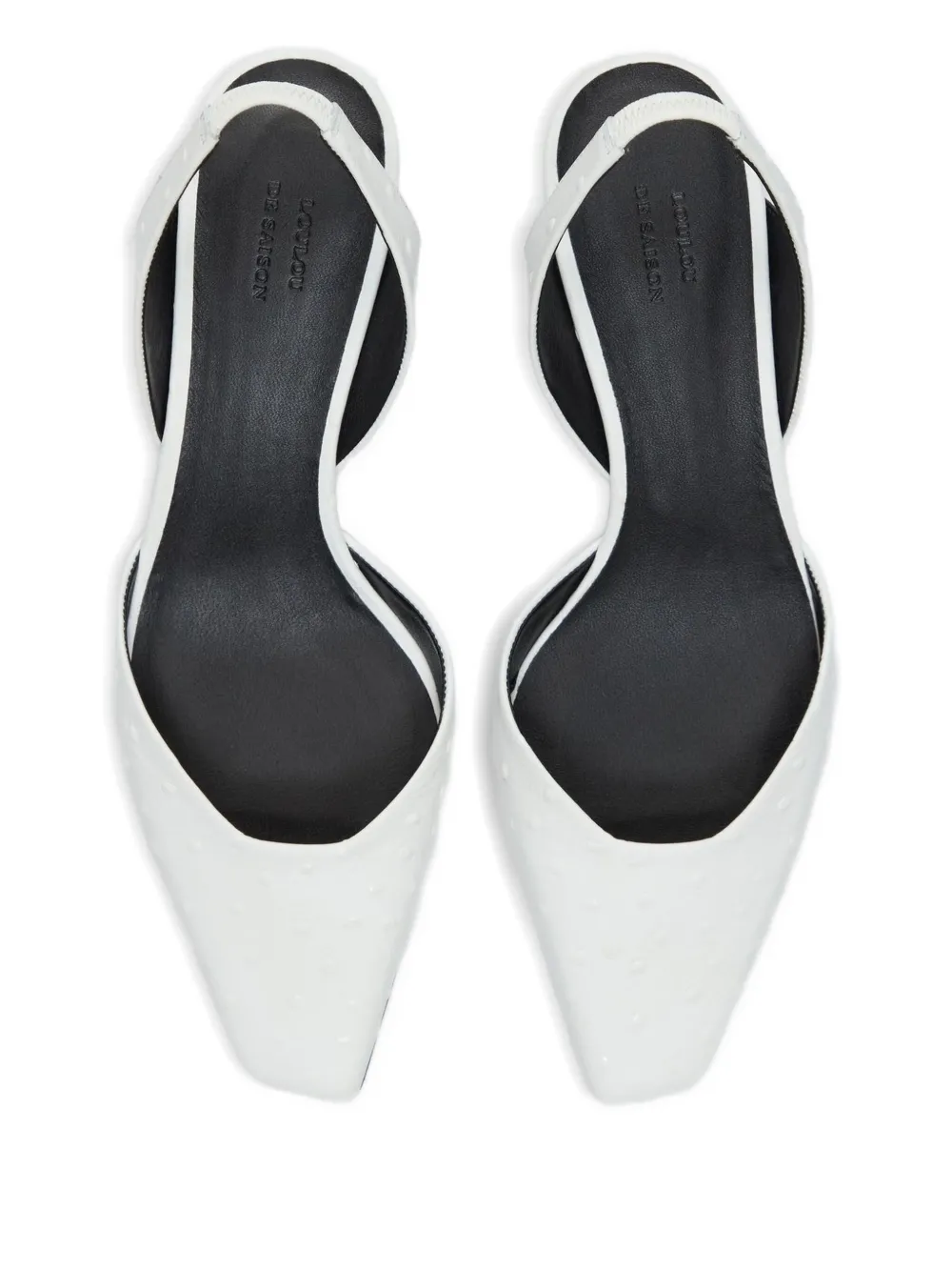 LouLou de Saison Slingback pumps met vierkante neus Wit