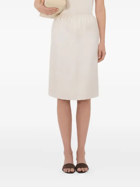 LouLou de Saison — elastic-waist silk midi skirt