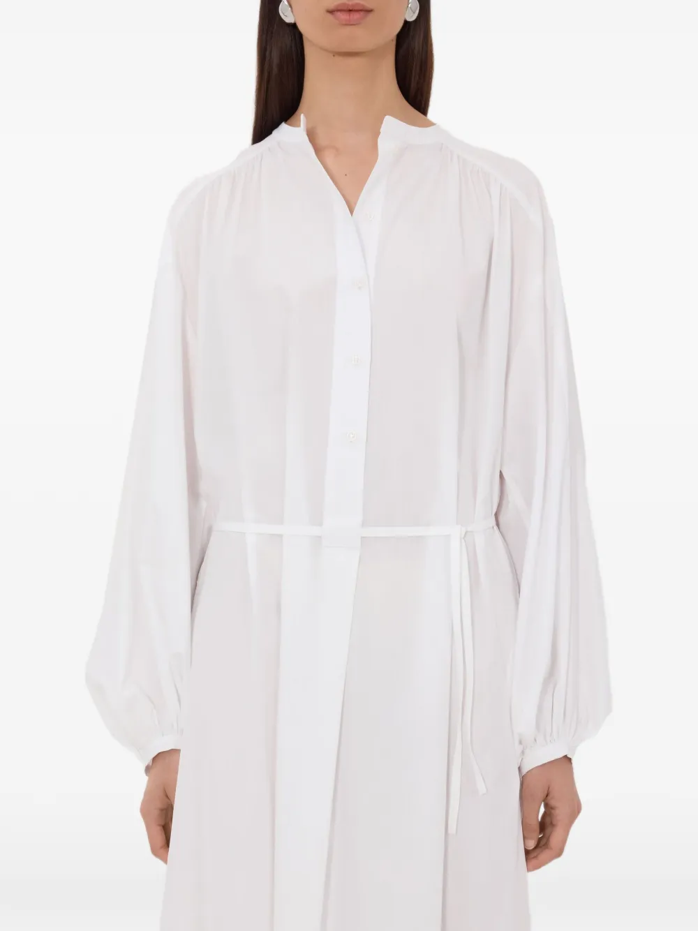 LouLou de Saison Vitti maxi-jurk met raglan mouwen Wit