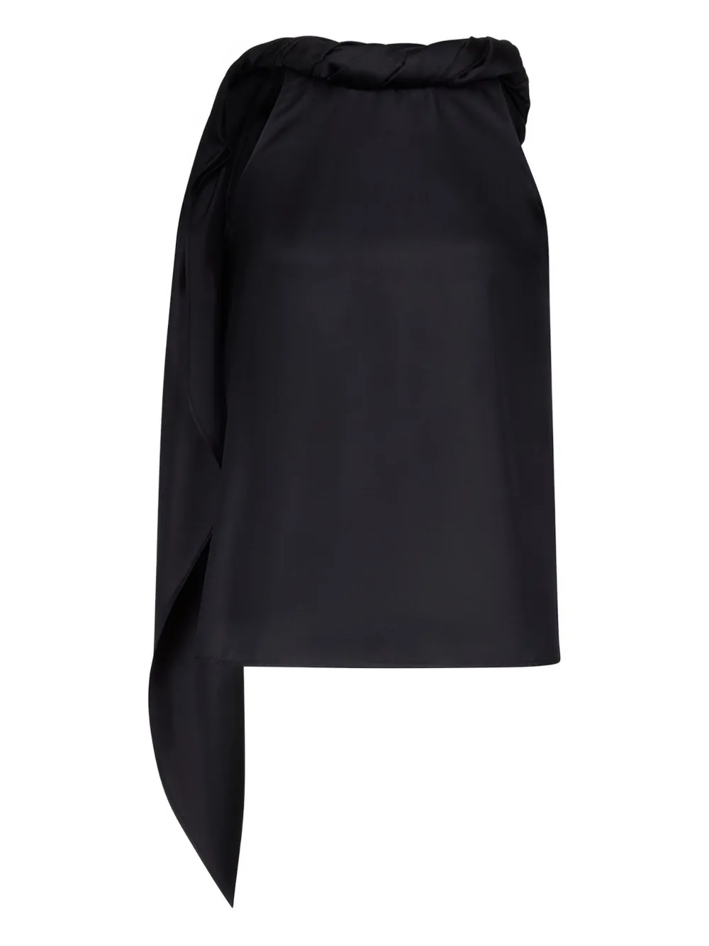 LouLou de Saison Blusa con dettaglio foulard - Nero