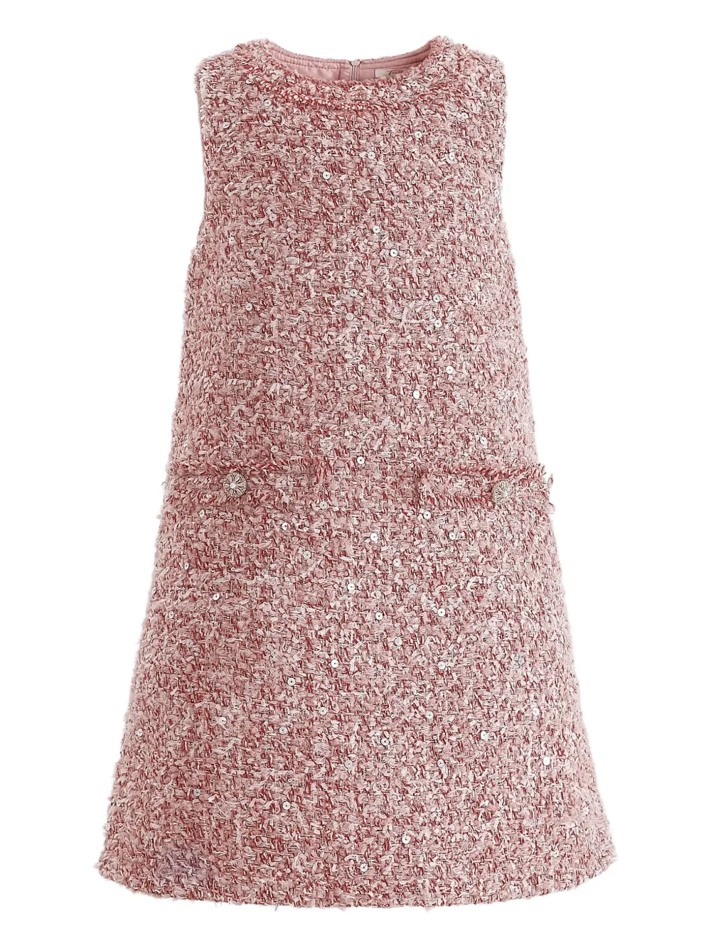 Tulleen tweed-textured dress - Rosa