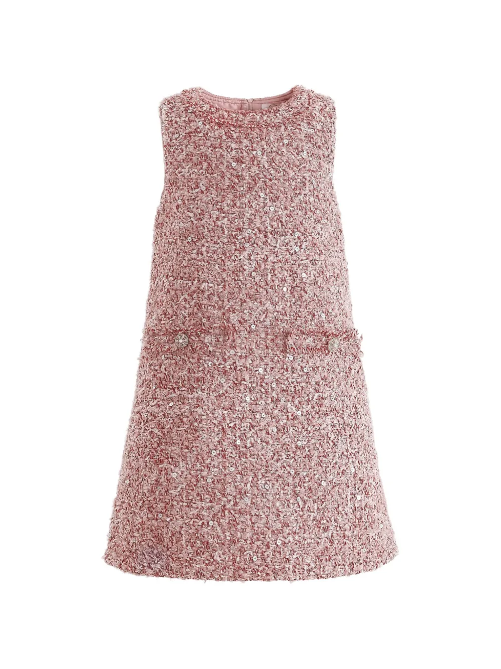 Tulleen tweed-textured dress - Rosa
