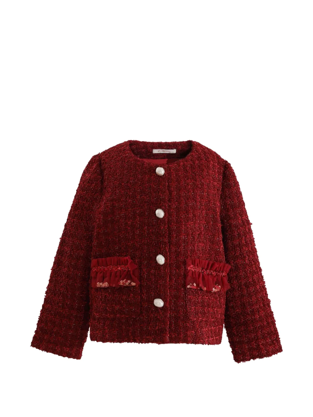 Tulleen tweed button-fastening jacket - Rot