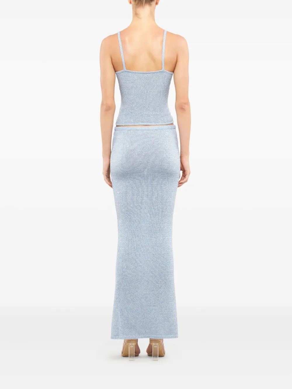 Asta Resort X Carolina Cotton Skirt In Blue