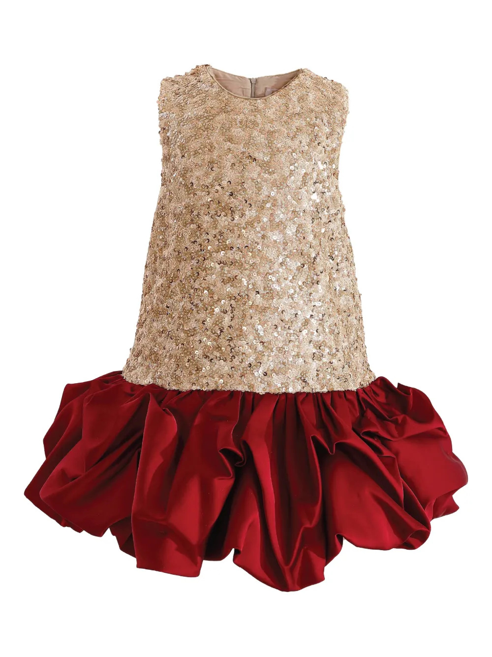Tulleen ruffled sequin-embellishment dress - Oro