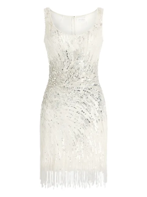 Jenny Packham Noella sequined embellished fringed mini dress