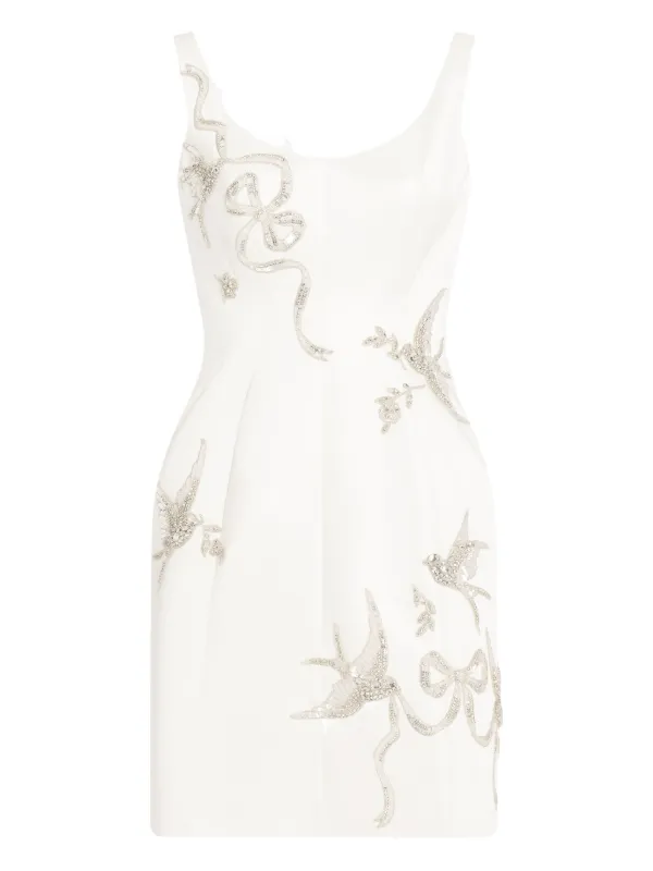 jenny packham short white dress Jenny Packham Giselle Embellished Mini Dress | White