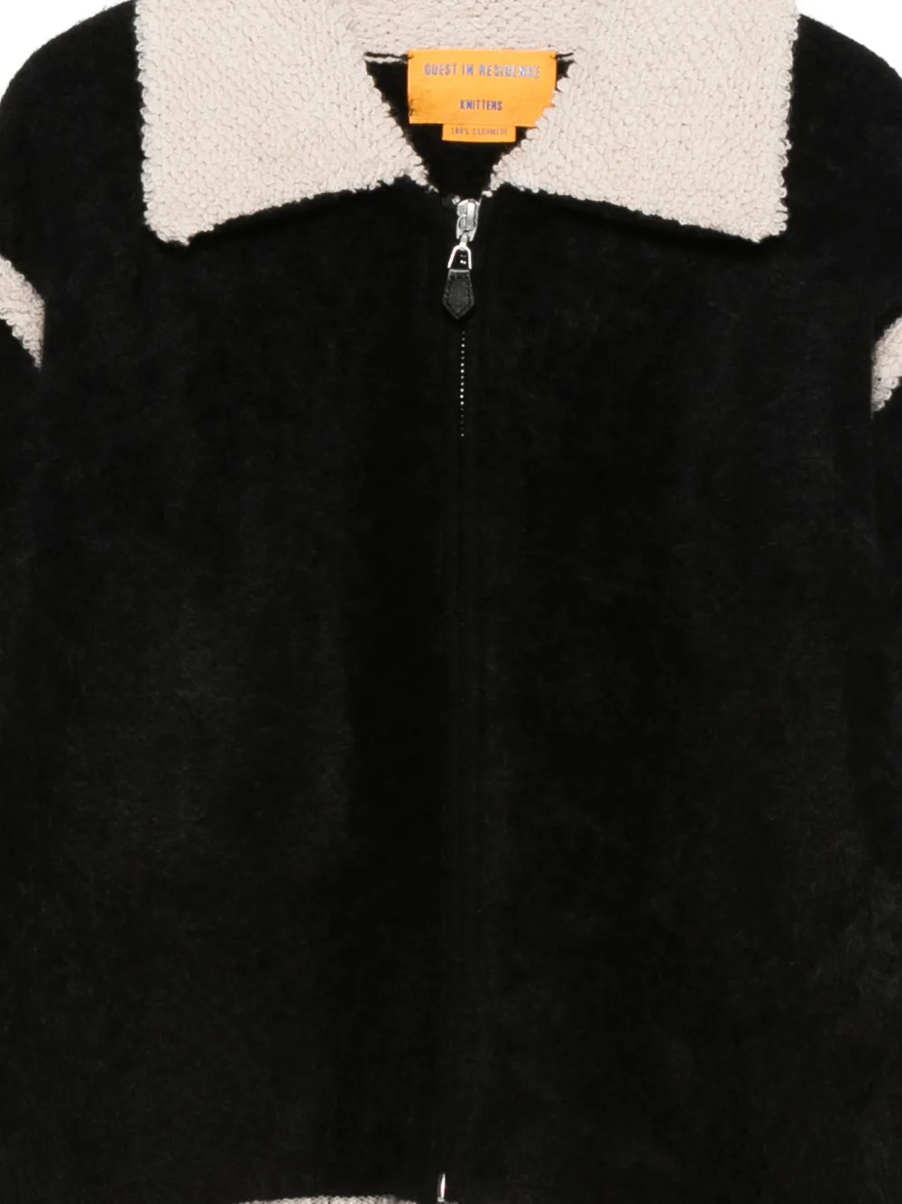 Guest In Residence Zip Cashmere Cardigan In Black