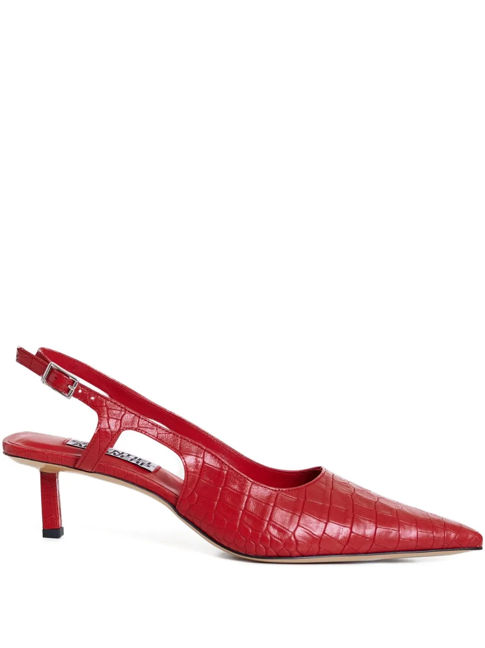 Essentiel Antwerp crocodile-effect heeled pumps | Red | Image 1