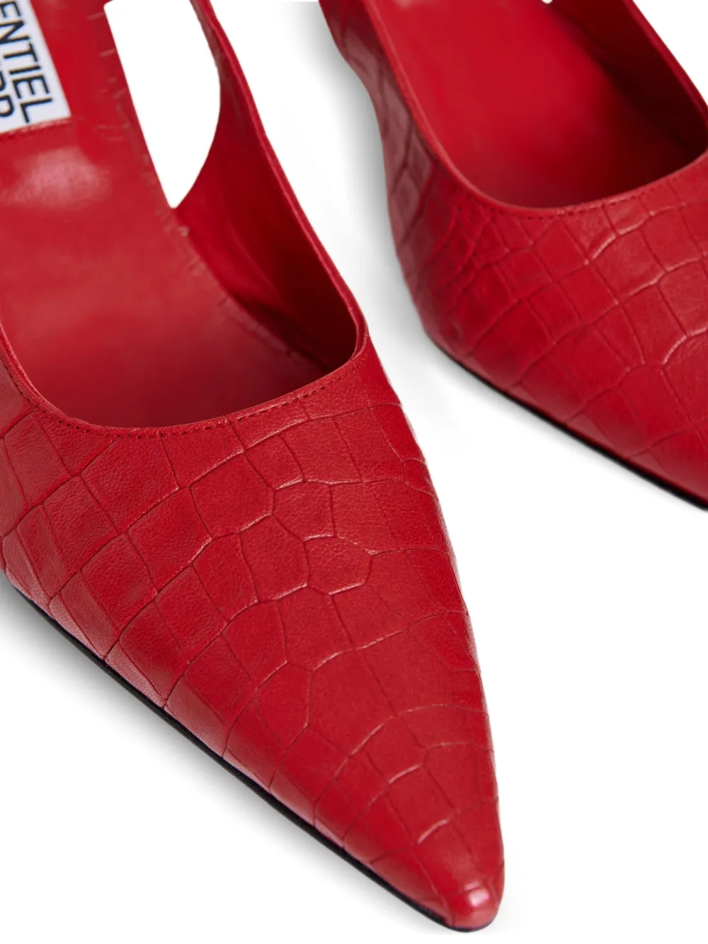 Essentiel Antwerp crocodile-effect heeled pumps Rood