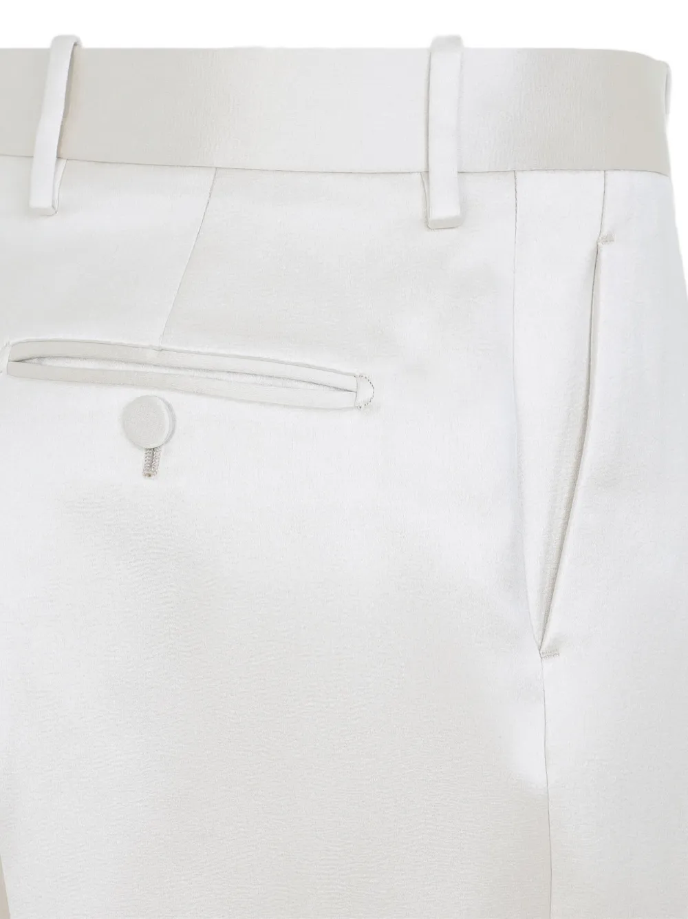 Tom Ford Tailored Trousers With Front Crease And Pockets In White