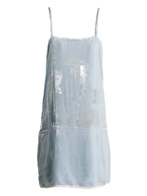 Prada velvet-effect sleeveless mini dress