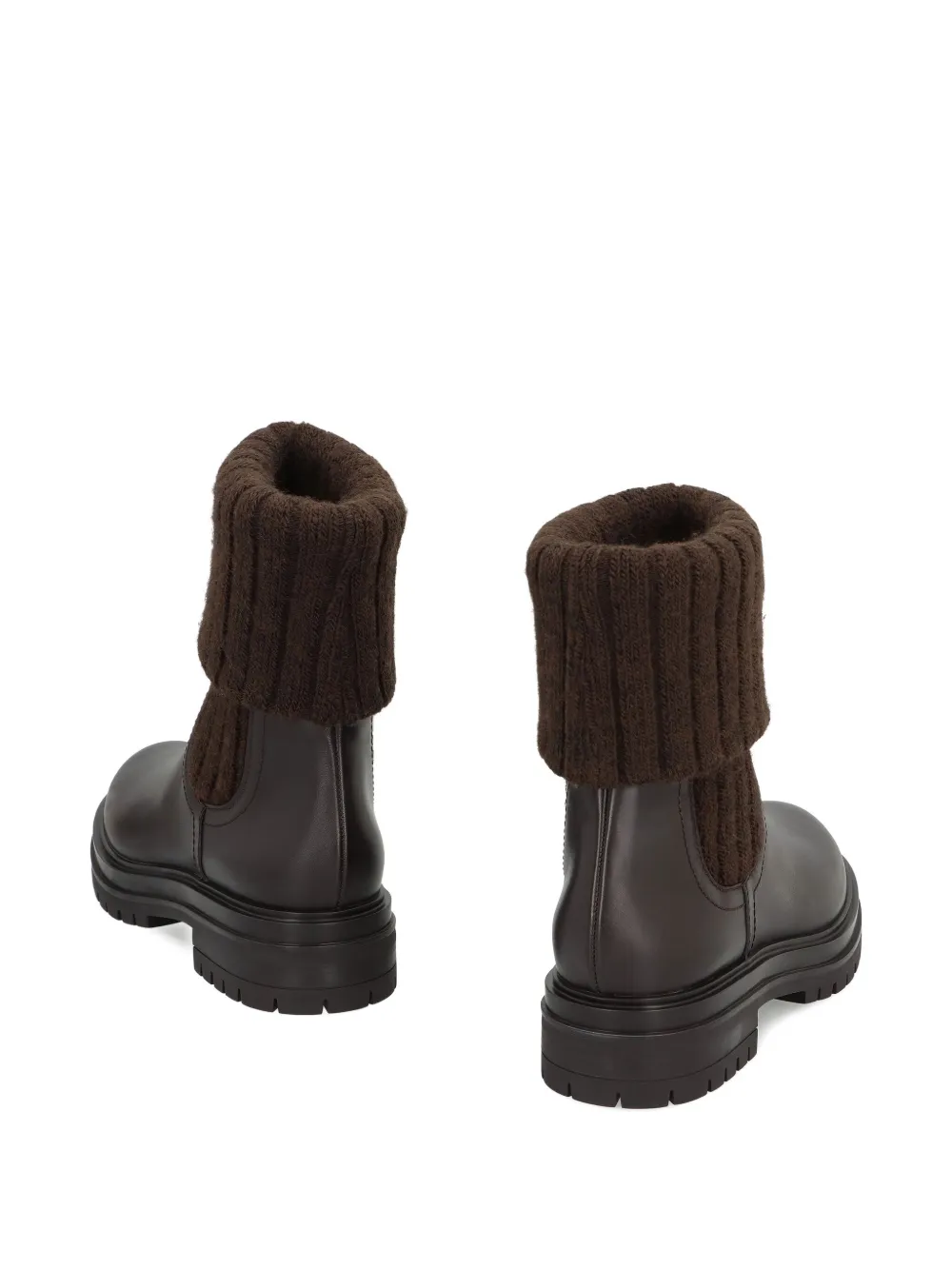 Gianvito Rossi 40mm Tenney Leather Chelsea Boots In Brown