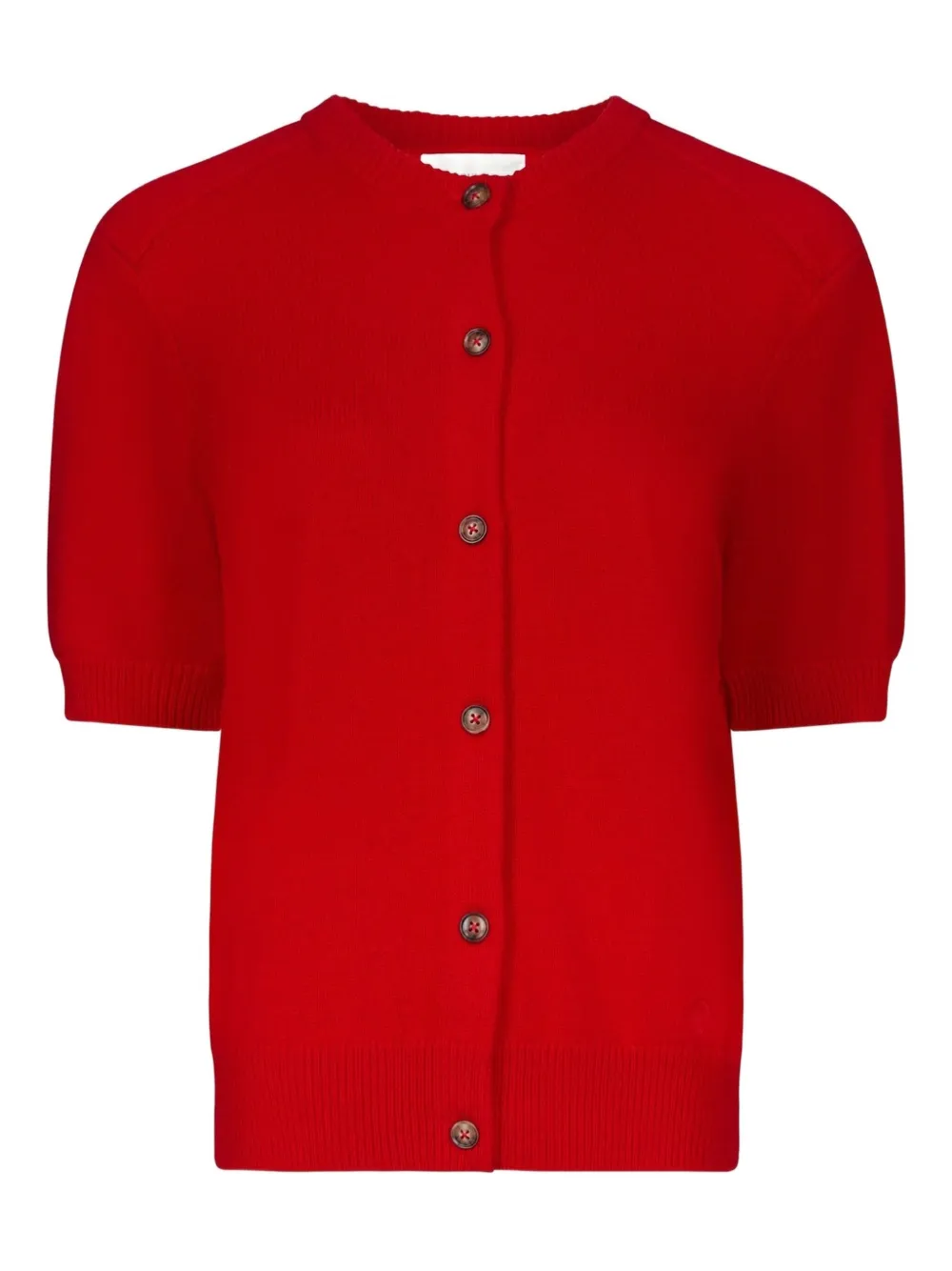 LouLou de Saison Cardigan Jodi a maniche corte - Rosso
