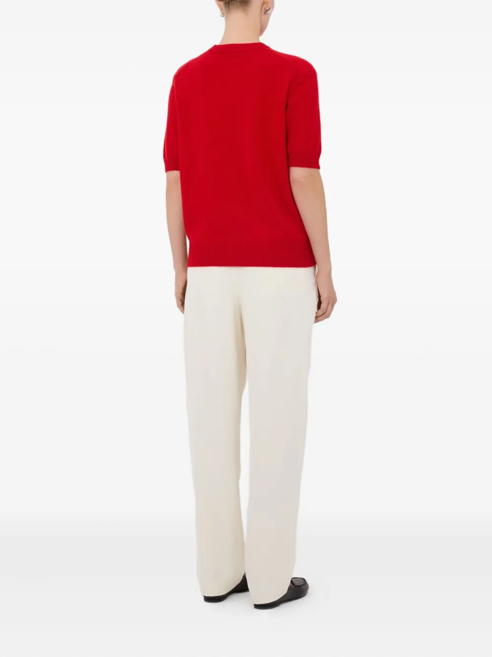 LouLou de Saison Jodi vest met korte mouwen en knopen Rood