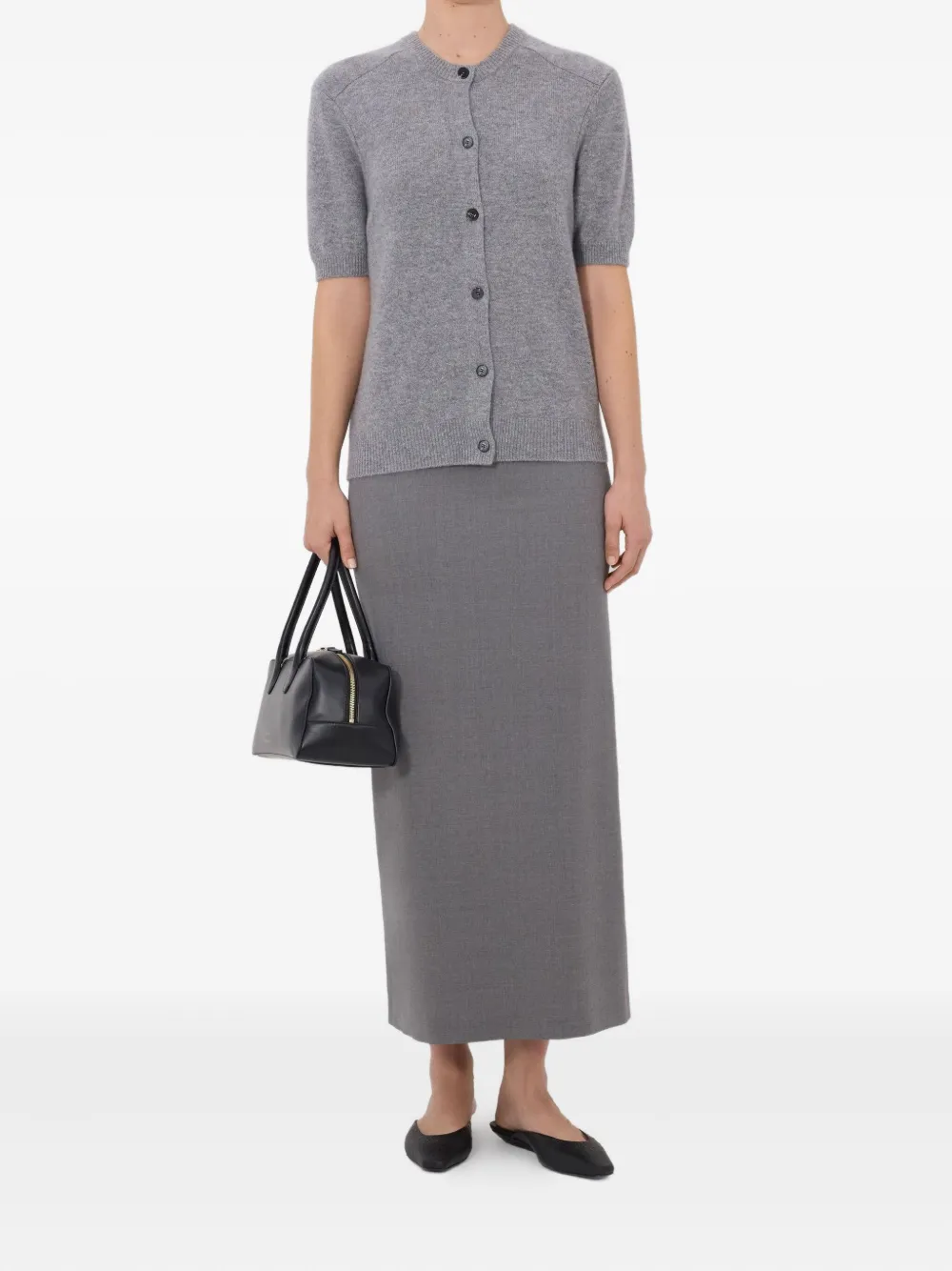 Jodi Short-Sleeve Buttoned Cardigan