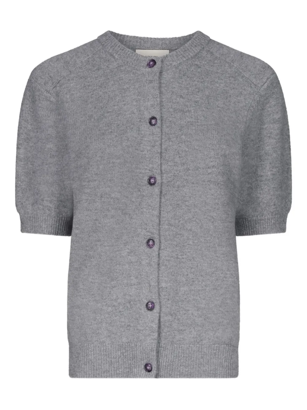 LouLou de Saison Cardigan Jodi a maniche corte - Grigio