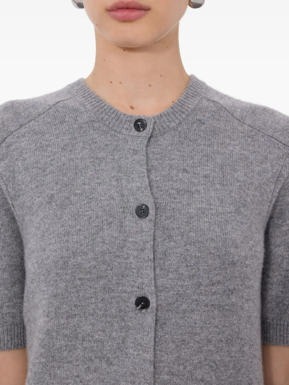 Jodi Short-Sleeve Buttoned Cardigan