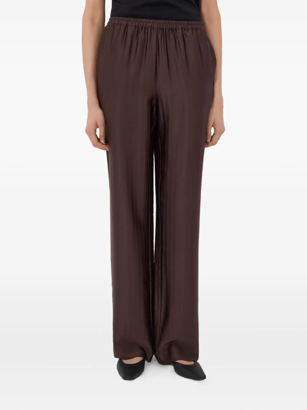  Loulou De Saison Kadala Striped Trousers - Brown 