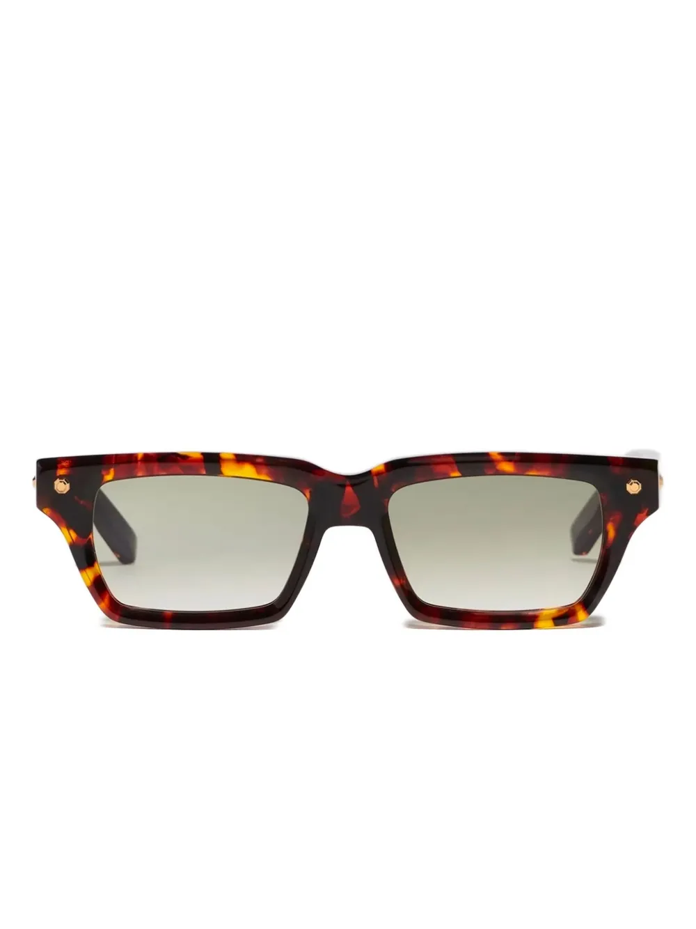 John Dalia studded square-frame sunglasses - ブラウン John Dalia studded square-frame sunglasses - ブラウン