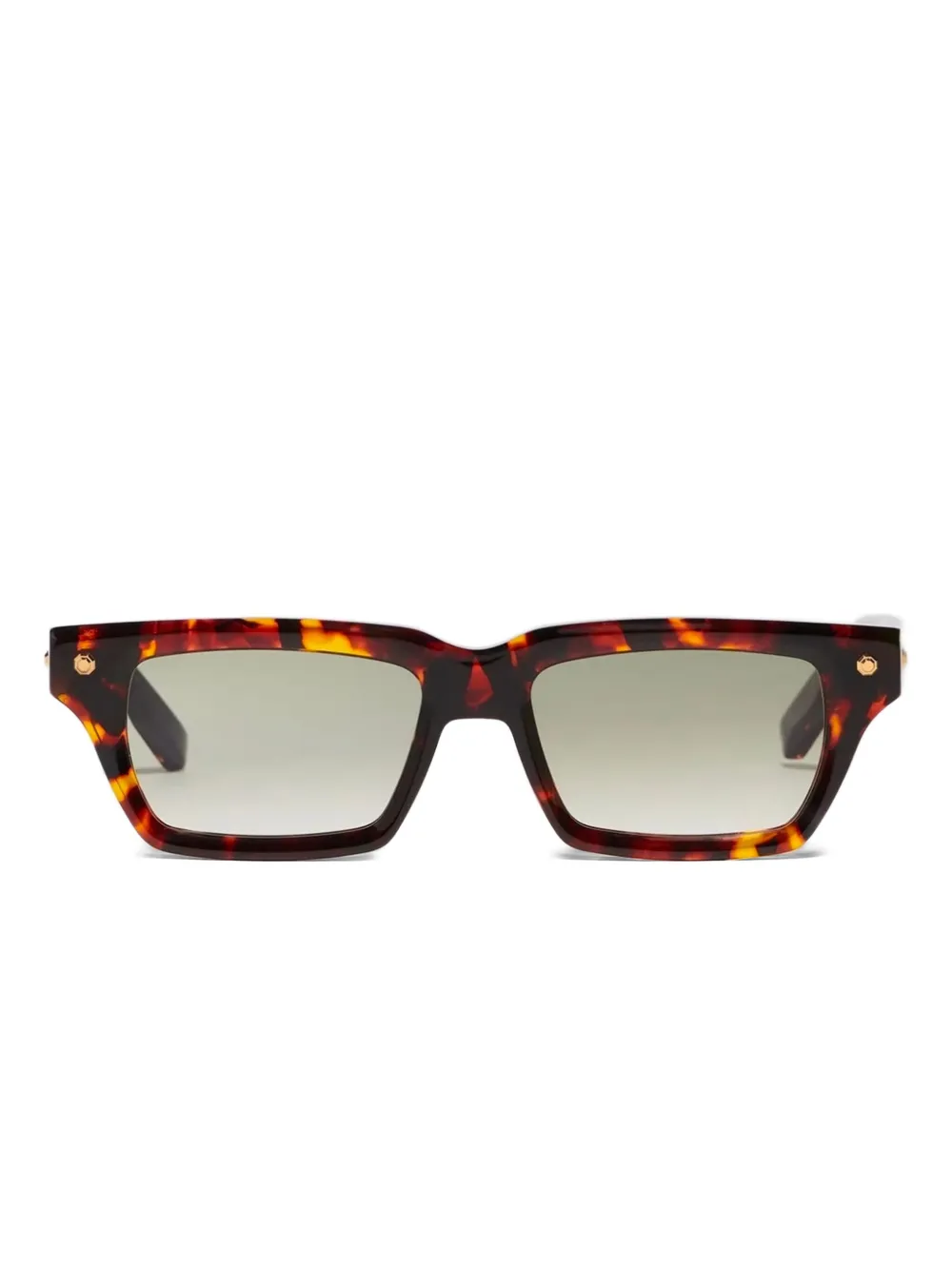 John Dalia studded square-frame sunglasses | Brown | Image 1