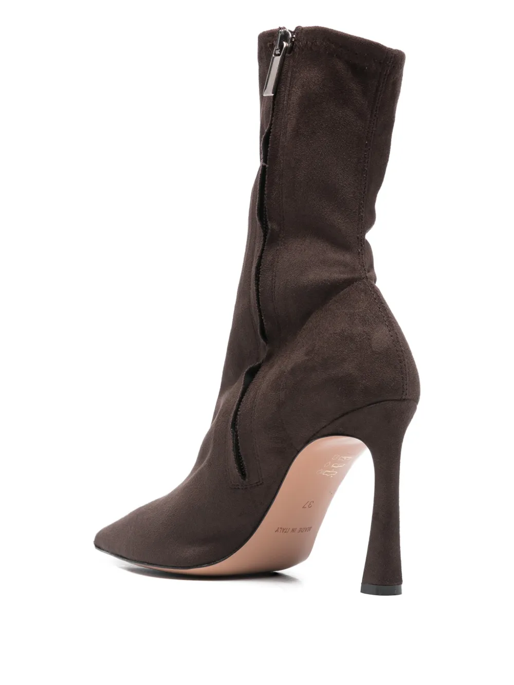 Biancadi 95mm Point-toe Ankle Boots In Brown