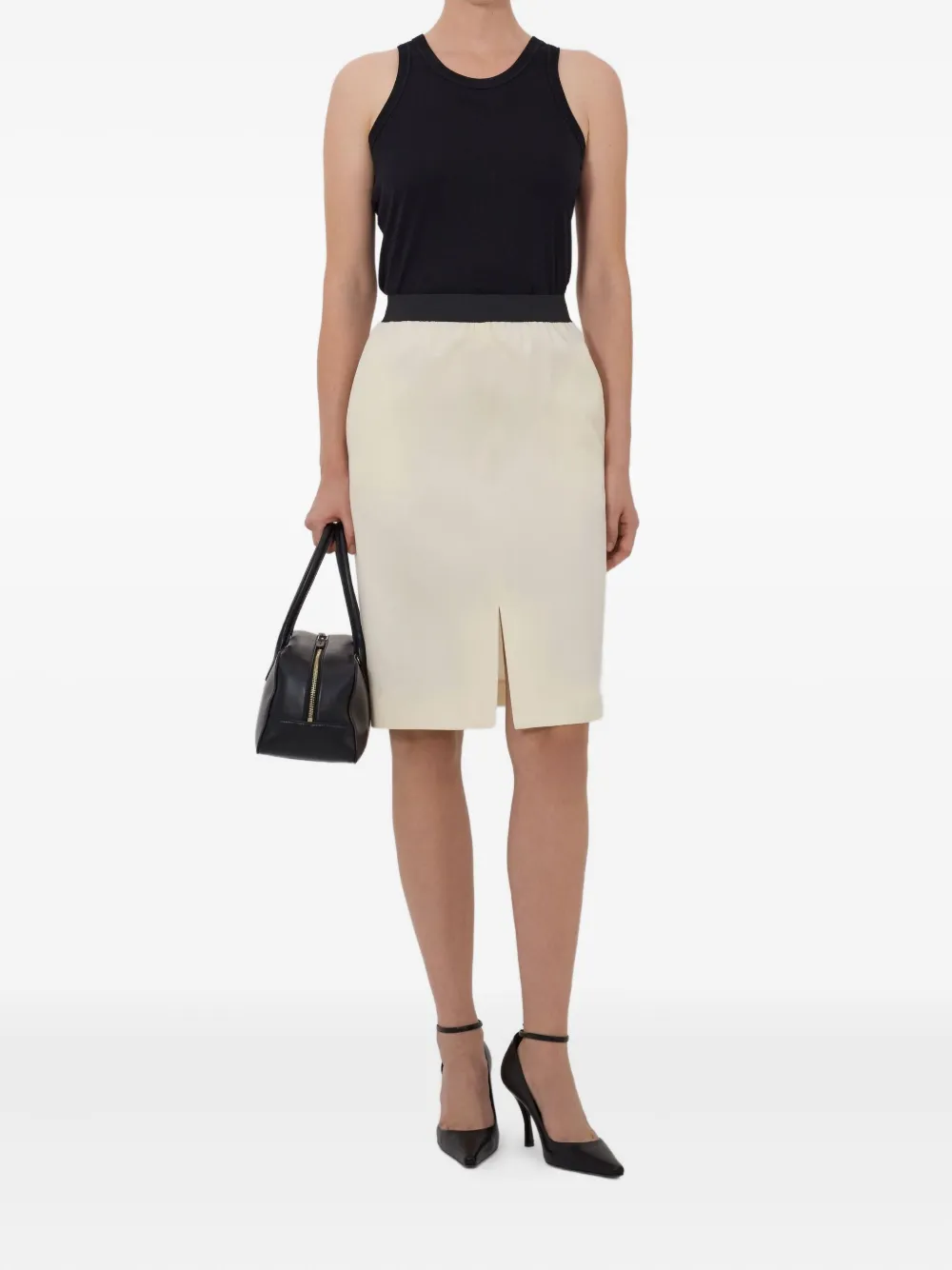 LouLou de Saison Lima rok met elastische taille - Beige