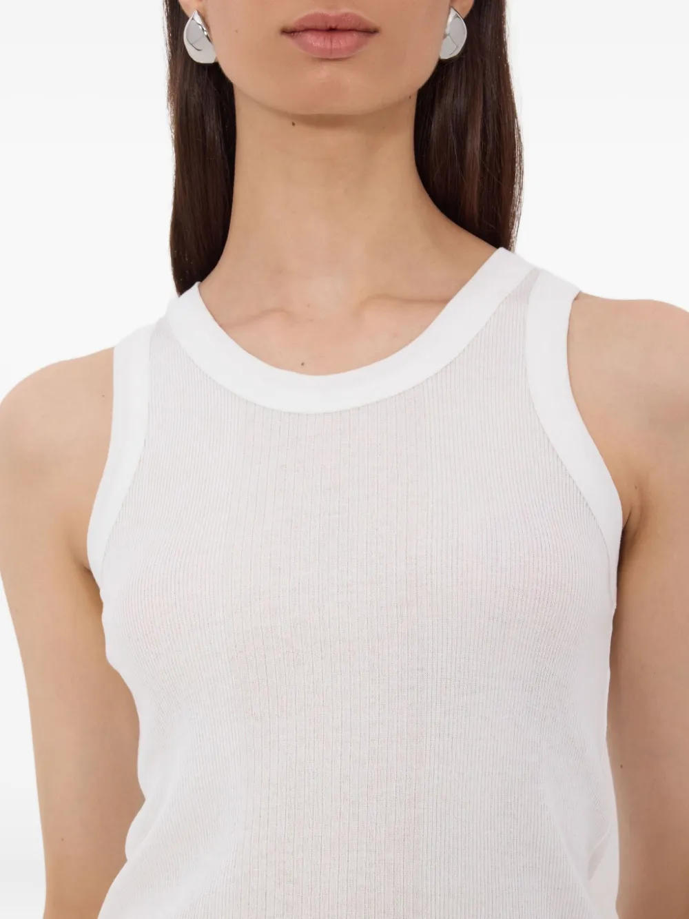 LouLou de Saison LIMBA tanktop met borduurwerk Wit