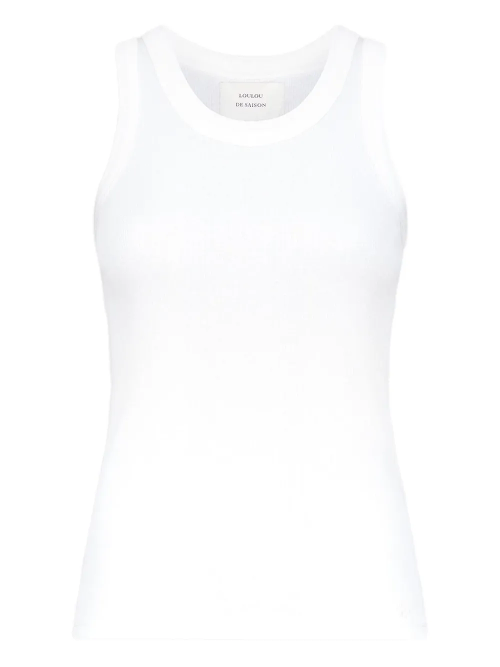 LouLou de Saison Canotta LIMBA con ricamo - Bianco