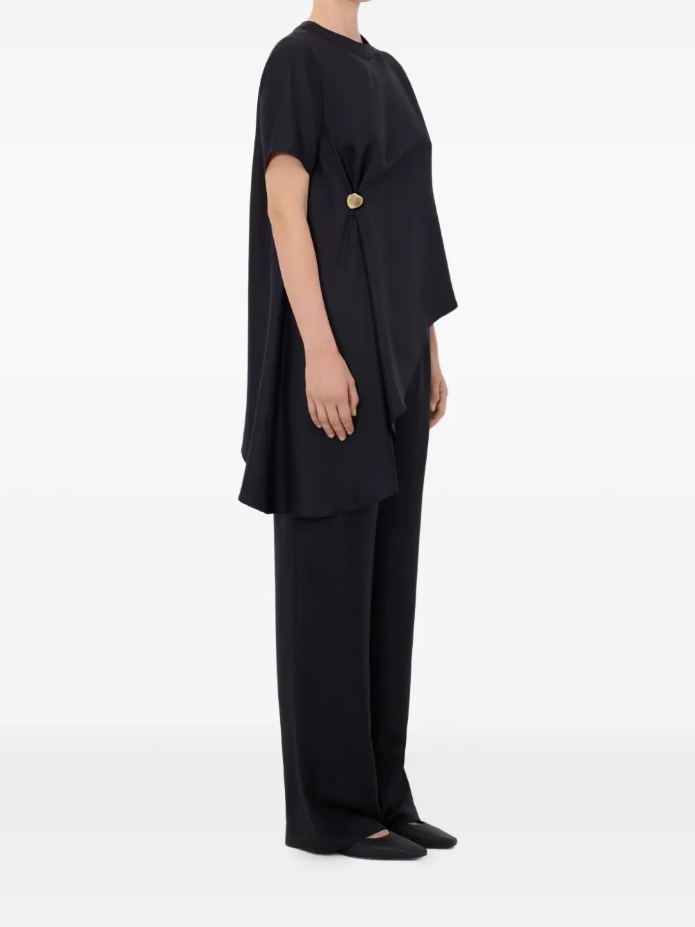 LouLou de Saison MADEA asymmetrische top Zwart