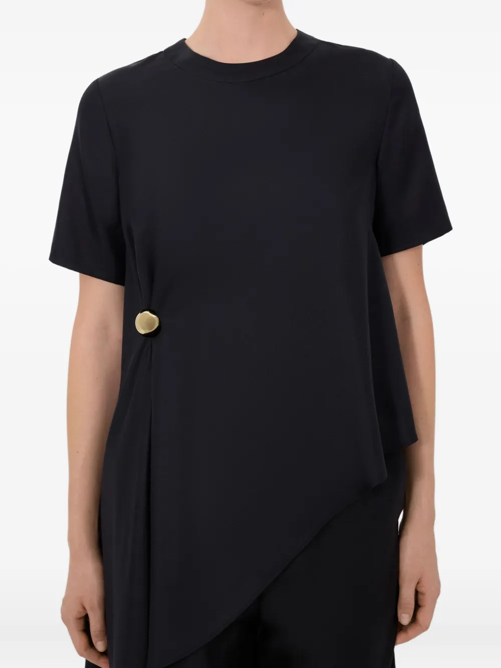 LouLou de Saison MADEA asymmetrische top Zwart