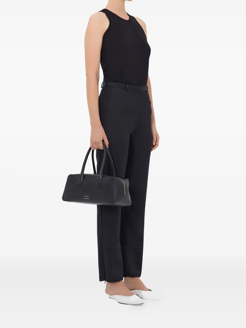 LouLou de Saison Mahoney broek met riemlussen Zwart