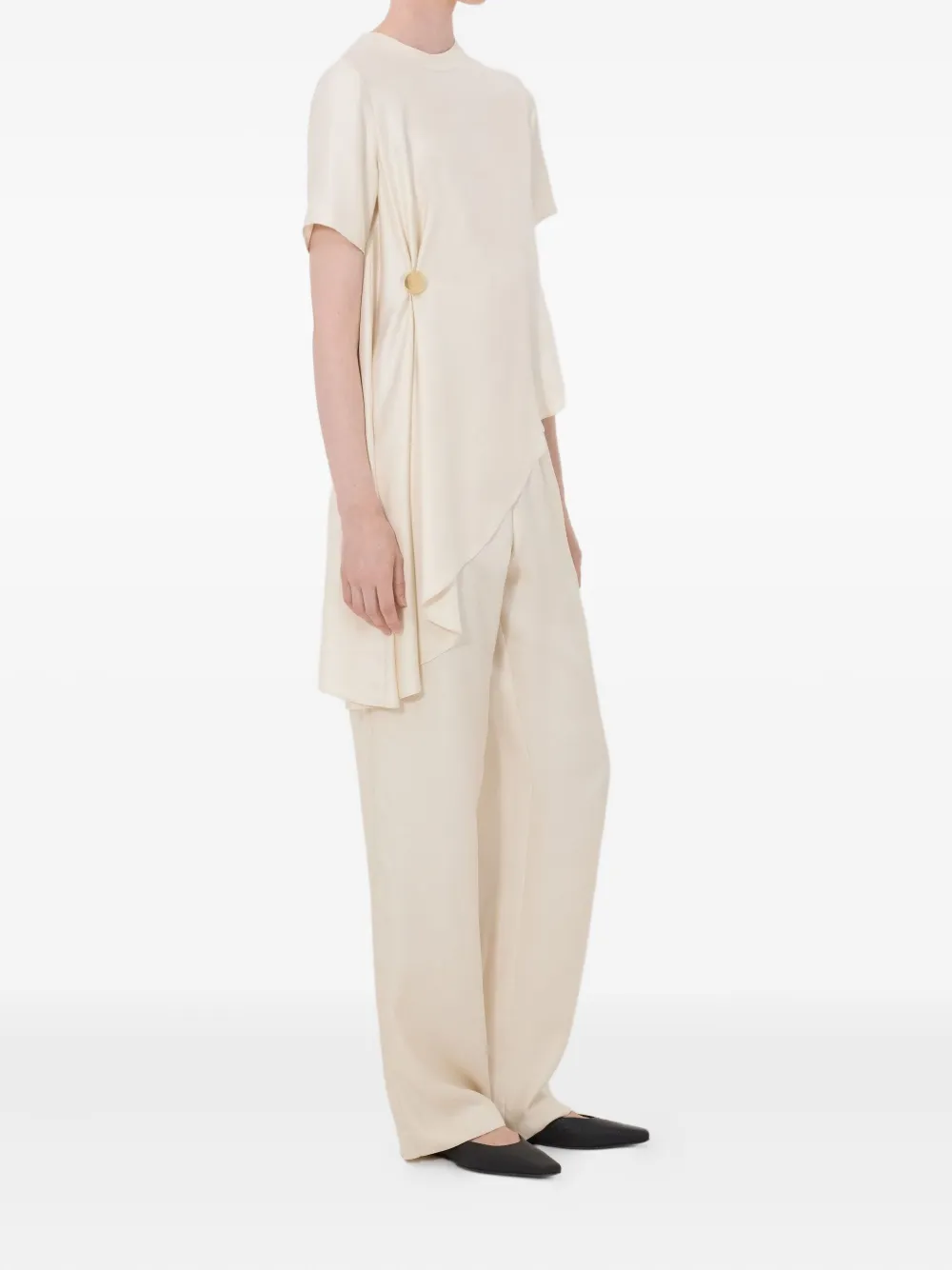 LouLou de Saison MADEA asymmetrische top - Beige