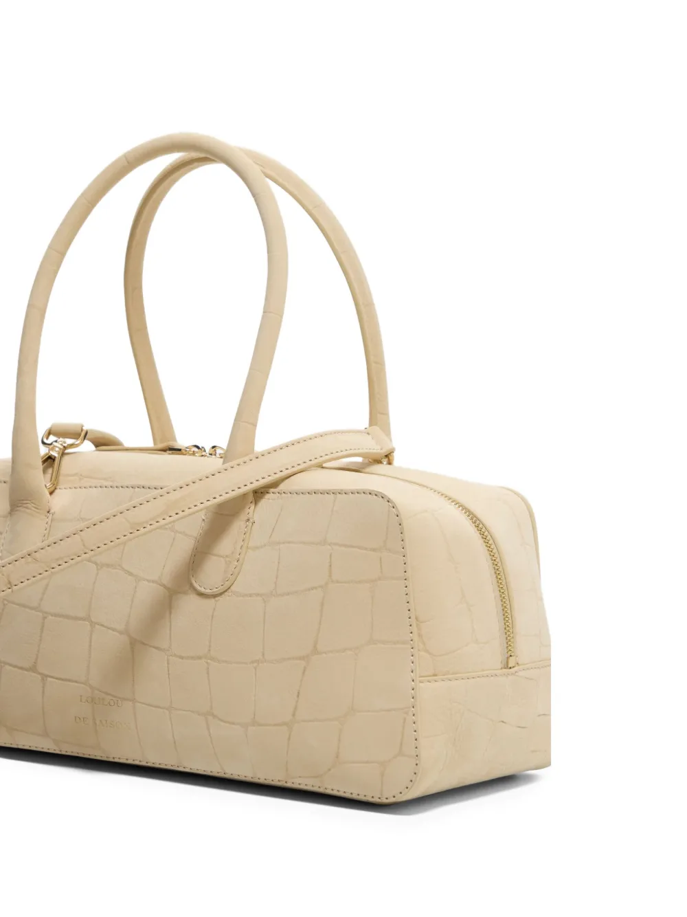 LouLou de Saison Mawi rechthoekige schoudertas Beige